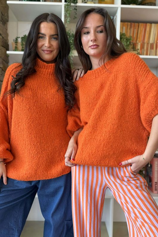 Big Softie Cap Sleeve Knit Top Aperol 